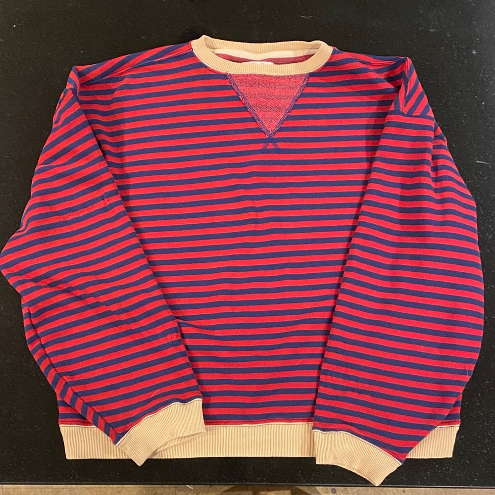 Free People Classic Striped Oversized Crewneck